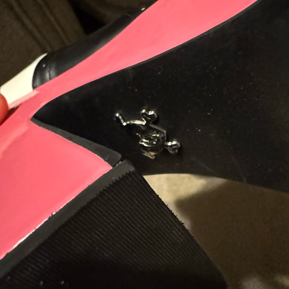 DOLLS KILL Pink and Black Charla Tedrick RITCHIE Saddle shoe Platforms size 10 - Picture 3 of 11